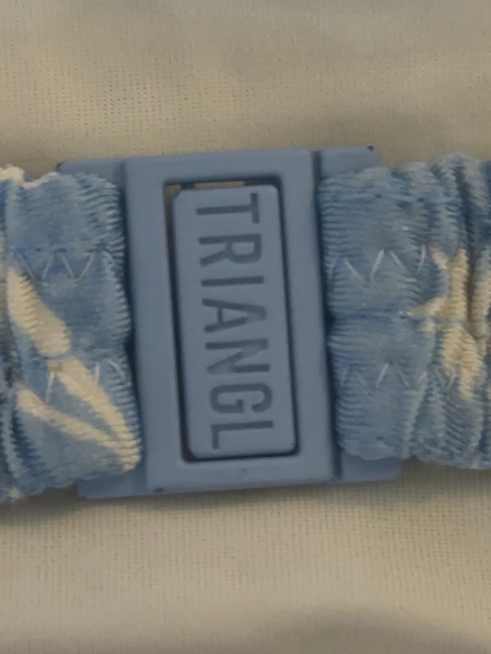 triangl swimwear Light Blue & White Smocked Bikini Set